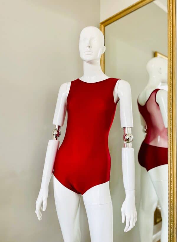 Leotard tulle back - Shangai red