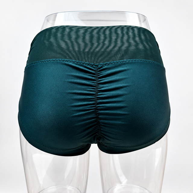 Shorts tulle waist - Emerald green 3 Shorts tulle waist - Emerald green - Image 3