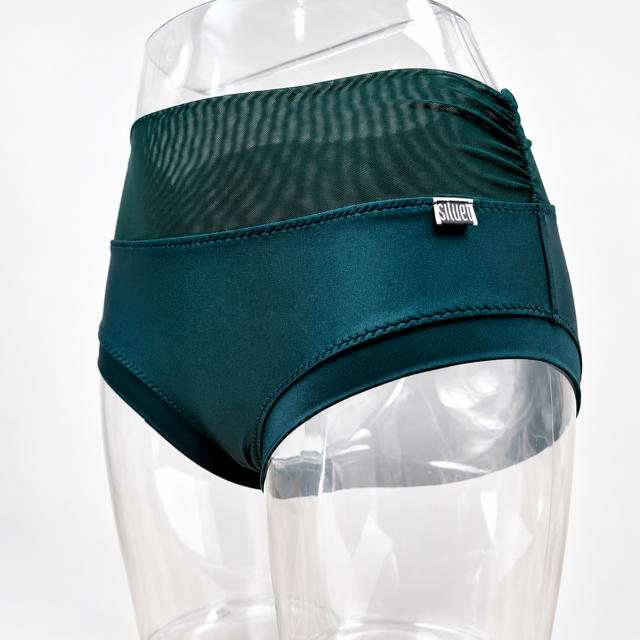 Shorts tulle waist - Emerald green 2 Shorts tulle waist - Emerald green - Image 2