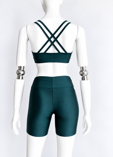 Longer shorts fitness - Emerald green 3 Longer shorts fitness - Emerald green - Image 3