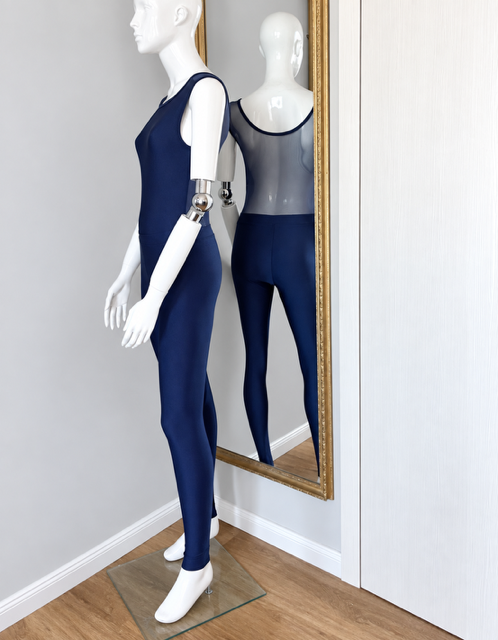Jumpsuit tulle back - midnight blue 2 Jumpsuit tulle back - midnight blue - Image 2