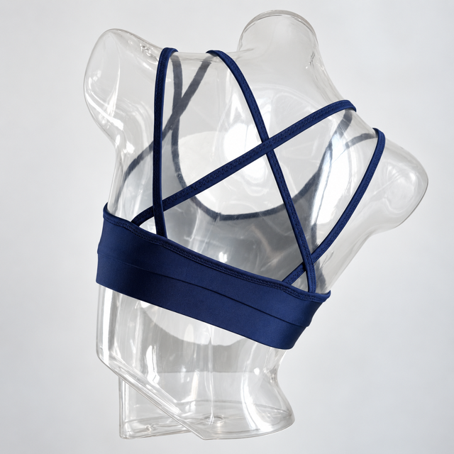 Bra 2 hangers - midnight blue with lace 2 Bra 2 hangers - midnight blue with lace - Image 2
