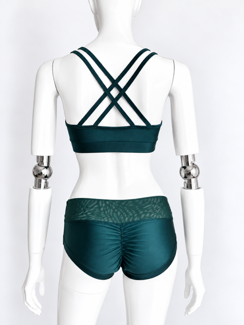 Shorts tulle waist - Emerald green 6 Shorts tulle waist - Emerald green - Image 6