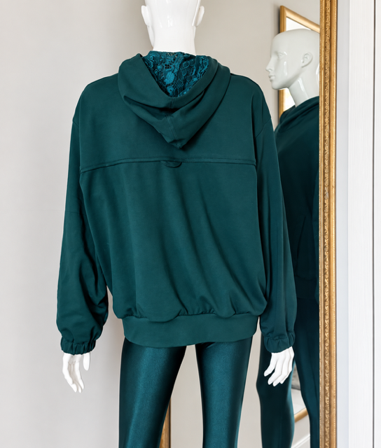 Mikina s krajkou - Emerald 2 Mikina s krajkou - Emerald - Obrázek 2